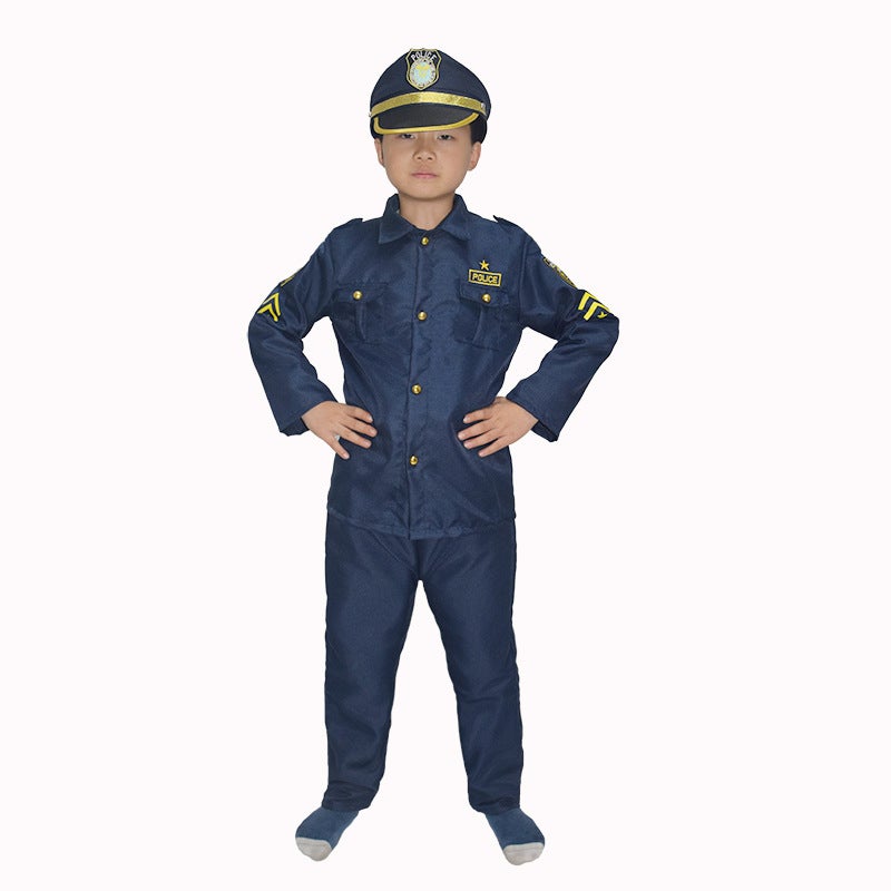Children'S June 1 Police Uniform Police Officer Uniform Toy Suit Police Uniform Role Playing Traffic Police Performance Uniform - Image 5